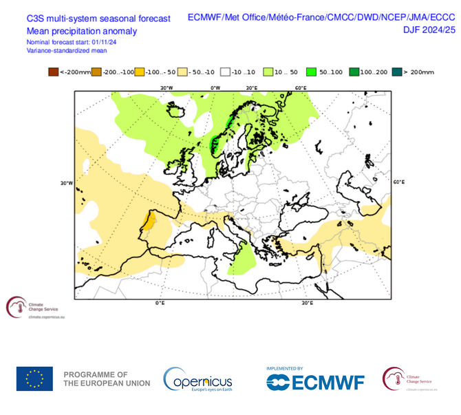 Anomalie probable de précipitations